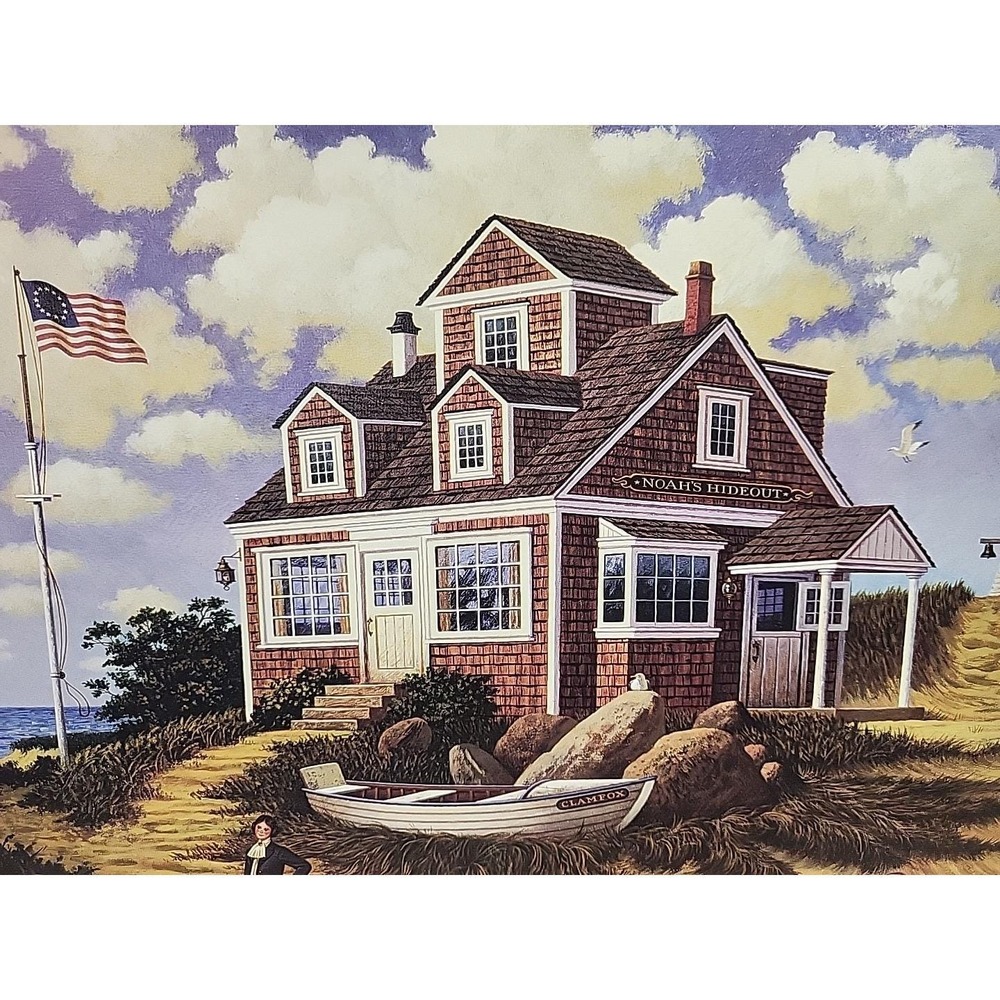 Noah's Hideout By Charles Wysocki High Quality Print 1980s Maritime Americana - Picture 5 of 12